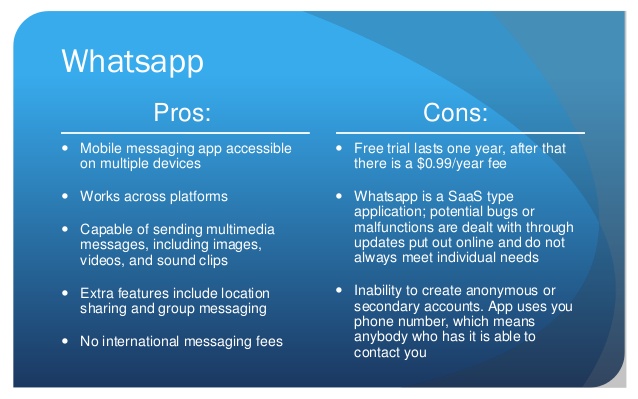 Pros And Cons Of Whatsapp